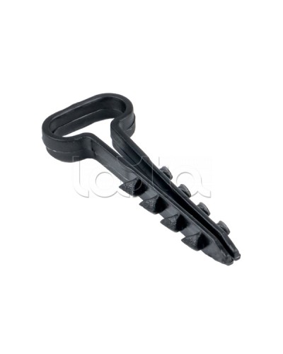 Дюбель-хомут (6х14 мм) для плоского кабеля черный (50 шт.) EKF PROxima (plc-cd-6x14b) в Нефтеюганске Крепеж: Дюбели, шурупы, саморезы Pintop.ru