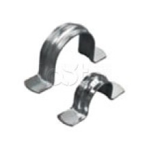 Скоба оцинкованная двухлапковая без монтажного отверстия, для трубы D40мм (1уп = 50шт) Экопласт (43641)