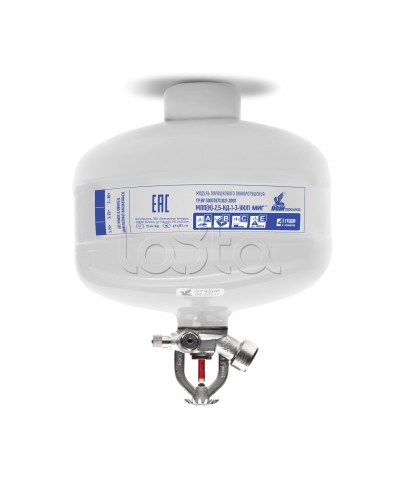 Модуль порошкового пажаротушения ПОЖТЕХНИКА МПП-2,5/68 МИГ (температура срабатывания +68°С) (белый) в Нефтеюганске Огнетушители Pintop.ru