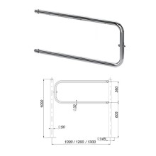 Створка ограждения поворотная 1300 мм Oxgard ВЗР 1996.09.03-02