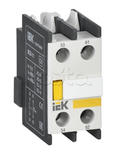 Приставка ПКИ-11 дополнительные контакты 1з+1р IEK (KPK10-11) в Нефтеюганске Коммутационные изделия Pintop.ru