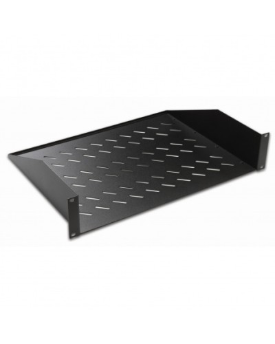 Полка консольная 19, 2U глубина 350мм, нагрузка до 25 кг, чер. Datarex DR-412211 в Нефтеюганске Полки для шкафов и стоек Pintop.ru