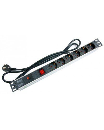 Блок на 6 розеток EU горизонтальный для 19 шкафов Cabeus PDU-6P-F-2EU в Нефтеюганске Блоки розеток Pintop.ru