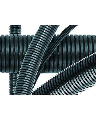 Труба гофрированная DN36мм, ПВ-0, D вн 36,3 мм, D нар 42,5 мм, полиамид 6, с протяжой DKC PA613643F0 в Нефтеюганске Труба гофрированная Pintop.ru