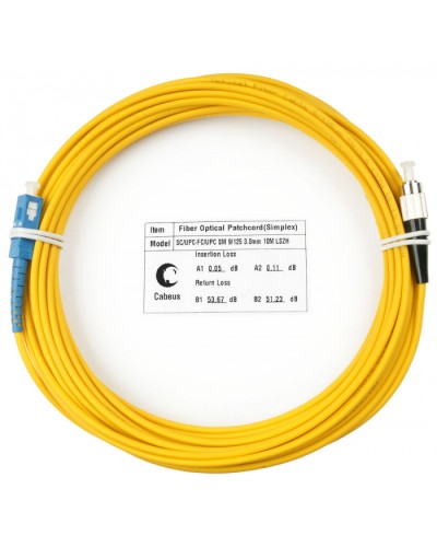 Шнур оптический simplex SC-FC 9/125 SM 10 м LSZH в Нефтеюганске Патч-корды оптические Pintop.ru