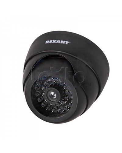 Муляж внутренней купольной камеры видеонаблюдения с вращающимся объективом и мигающим красным светодиодом REXANT 45-0230 в Нефтеюганске Муляжи камер Pintop.ru