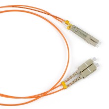 Патч-корд оптический LSZH, дуплексный, LC/PC-SC/PC, MM 50/125, 1м ANMASTER LAN-2LC-2SC/OM2-1.0