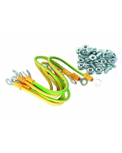 Eurolan Набор проводов заземления, 4 провода 250 мм × 4,0 кв.мм, 4 провода 150 мм × 4,0 кв.мм (60A-14-13GR) в Нефтеюганске Аксессуары для стоек и шкафов Pintop.ru