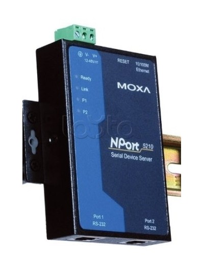 Сервер 2-портовый RS-232 в Ethernet Moxa NPort 5210 в Нефтеюганске Дополнительное оборудование для ОПС Pintop.ru