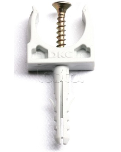 Держатель с защелкой и дюбелем, д.32 мм DKC 51332 в Нефтеюганске Держатели, клипсы, скобы Pintop.ru