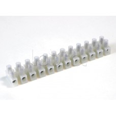 Клемник полипропилен белый, 12р, 450V, 57A, 10мм.кв. DKC 43412PL/B