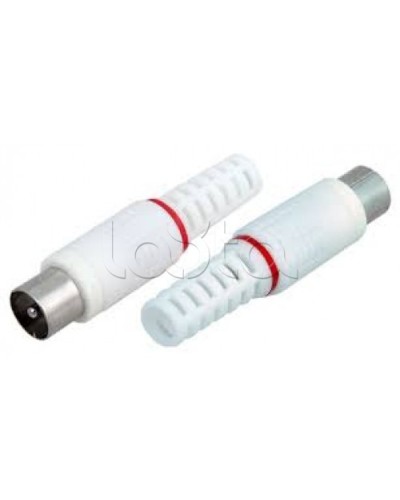 Разъем штекер TV без пайки Белый (100шт/уп) PROCONNECT 05-2041-2 в Нефтеюганске Коннекторы Pintop.ru