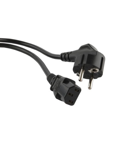 Кабель питания с заземлением Hyperline PWC-IEC13-IEC14-1,0-BK в Нефтеюганске Патч-корды и пигтейлы Pintop.ru