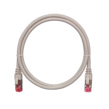Шнур коммутационный 2хRJ45/8P8C S/FTP кат.6A (NMC-PC4SA55B-005-C-GY) NIKOMAX (0.5 м)