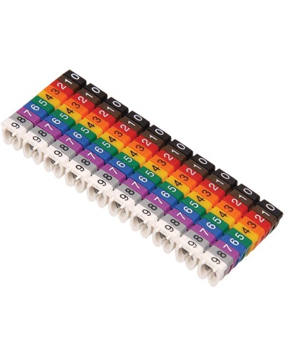 Маркер кабельный МКН комплект цифр 0-9 4мм2 (100шт/упак) IEK (UMK04-02-09) в Нефтеюганске Аксессуары для кабель-канала Pintop.ru