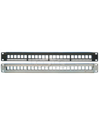Наборная коммутационная панель 19”, 1U, 24 порта UTP/FTP Eurolan (27F-00-24BL) в Нефтеюганске Коннекторы Pintop.ru