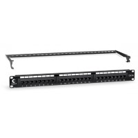 Патч-панель 19" (1U) 24 порта RJ-45 кат.6а Cabeus (PL-24-Cat.6a-Dual IDC)