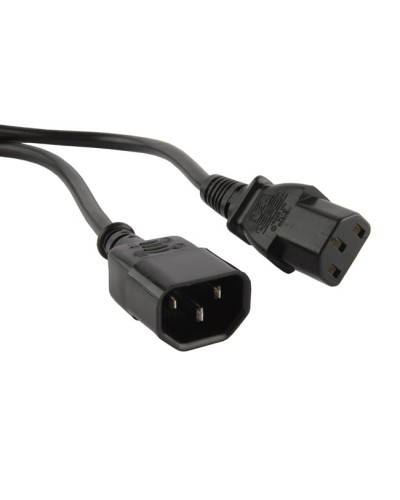 Кабель питания с заземлением Hyperline PWC-IEC13-IEC14-1.8-BK в Нефтеюганске Патч-корды и пигтейлы Pintop.ru