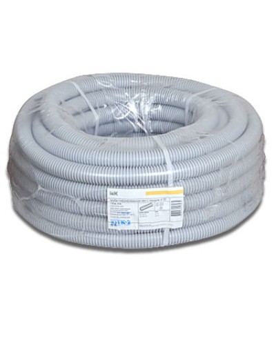 Труба гофрированная ПВХ 32 мм с зондом IEK CTG20-32-K41-010I (10 м) в Нефтеюганске Труба гофрированная Pintop.ru