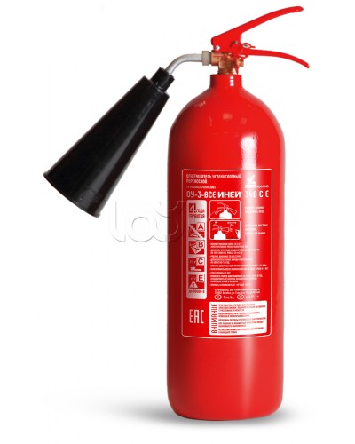 Огнетушитель ПОЖТЕХНИКА ОУ-3 ИНЕЙ (34В, до 10 000V) (баллон по ГОСТ 949) в Нефтеюганске Огнетушители Pintop.ru