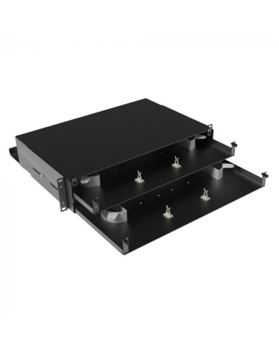 Оптическая полка выдвижная, без лицевой панели, неукомплектованная, 2U, черная DKC RNFPE2U48 в Нефтеюганске Полки для шкафов и стоек Pintop.ru