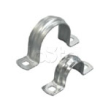 Скоба оцинкованная с двумя отверстиями для трубы D16мм, м.о.6,5-5,0мм (1уп=100шт) Экопласт (43616P)