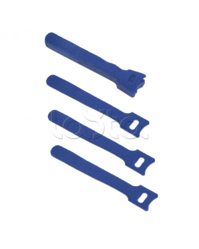 Хомут для кабеля, липучка с мягкой застежкой, 125x14 мм, синий (10 шт.) Cabeus CLAMP-125-BL в Нефтеюганске Стяжки-хомуты Pintop.ru