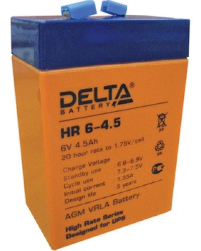 Аккумулятор свинцово-кислотный Delta HR6-4.5 в Нефтеюганске Электротехническое оборудование Pintop.ru