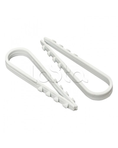 Дюбель-хомут для круглого кабеля (11-18мм) белый (100шт.) EKF PROxima (plc-ncc-11x18w) в Нефтеюганске Крепеж: Дюбели, шурупы, саморезы Pintop.ru