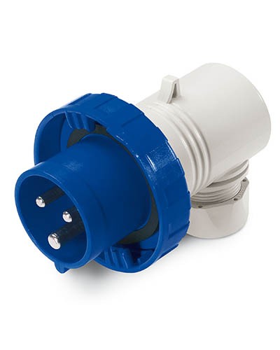 Вилка кабельная угловая IP67 16А 2P+E 230В DKC DIS2261633 в Нефтеюганске Аксессуары для стоек и шкафов Pintop.ru