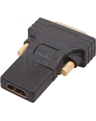 Переходник штекер DVI-D - гнездо HDMI поворотный GOLD (10шт/уп) REXANT 17-6812 в Нефтеюганске Проходные адаптеры Pintop.ru