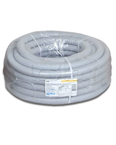 Труба гофрированная ПВХ 20 мм с зондом IEK CTG20-20-K41-100I (100 м) в Нефтеюганске Труба гофрированная Pintop.ru