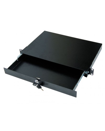 Полка под клавиатуру, выдвижная 1U TLK TLK-KB1-BK в Нефтеюганске Полки для шкафов и стоек Pintop.ru