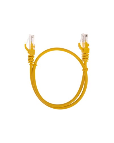 Патч-корд U/UTP, CAT 5e, RJ45-RJ45, 26AWG, LSZH, желтый, 0,5м REXANT 02-0105-05 в Нефтеюганске Патчкорды (медные) Pintop.ru