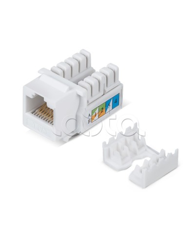Вставка Keystone Jack RJ-45, категория 6, заделка тип 110, белая Cabeus KJ-RJ45-Cat.6-90 в Нефтеюганске Модули Keystone Pintop.ru