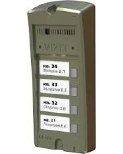 Панель вызова Vizit БВД-306FCP-4 в Нефтеюганске Многоабонентные устройства Pintop.ru