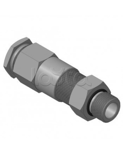 Кабельный ввод для бронированного кабеля с двойным уплотнением резьбой G1/2, внешним диаметром кабеля D=14-18 мм и проходным диаметром кабеля d=8-12 мм Спектрон КВБ-18/12-2У-М-G1/2 в Нефтеюганске Аксессуары для кабель-канала Pintop.ru