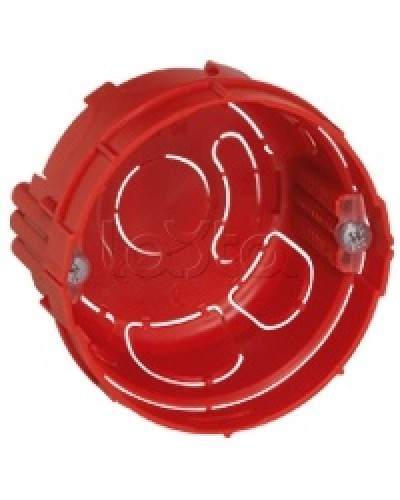 Коробка установочная D65x40мм со стык. ушками межцентр. 71мм, IP20, красный Экопласт 44660 в Нефтеюганске Распределительные коробки Pintop.ru