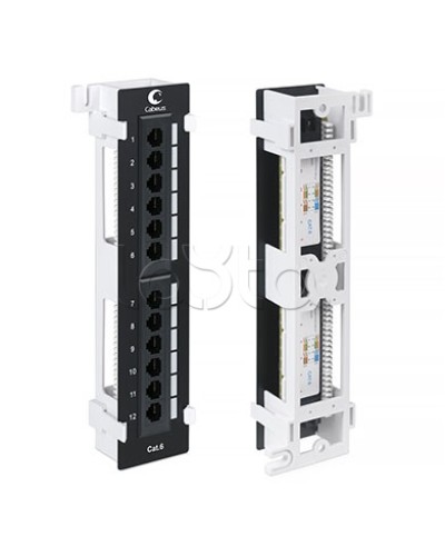 Патч-панель настенная, 12 портов RJ-45 Cabeus (PL-12-CAT.6-WL-DUAL IDC) в Нефтеюганске Патч панель Pintop.ru