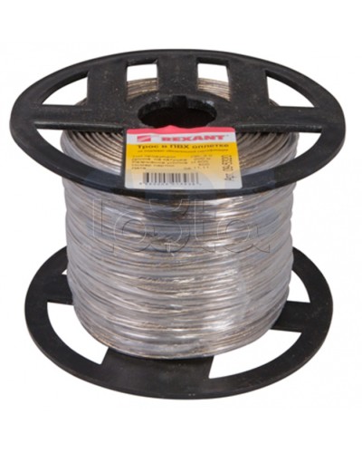 Трос стальной в ПВХ изоляции d2 мм (200) REXANT 09-5320 в Нефтеюганске Крепежные изделия Pintop.ru