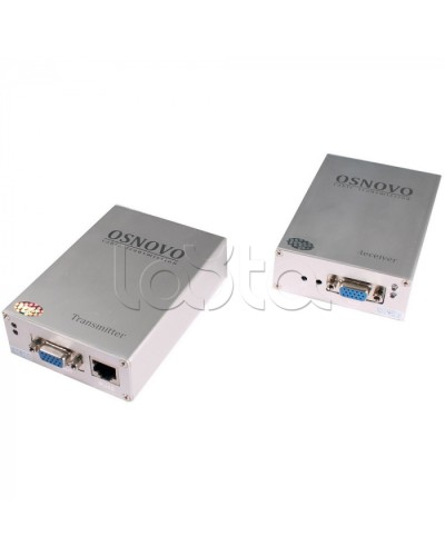 Комплект для передачи VGA и аудиосигнала по витой паре, до 50 м OSNOVO TA-V/1+RA-V/1 в Нефтеюганске Видеоусилители, Модуляторы, Делители Pintop.ru
