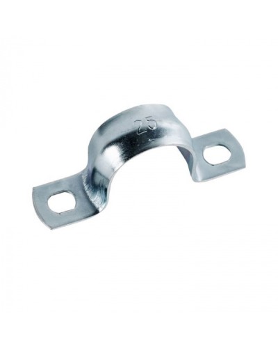 Скоба оцинк. с двумя отверстиями, для трубы D25мм (5шт) Экопласт (43625-5) - Скоба оцинкованная с двумя отверстиями, для трубы D25мм (5шт) Экопласт в Нефтеюганске Держатели, клипсы, скобы Pintop.ru