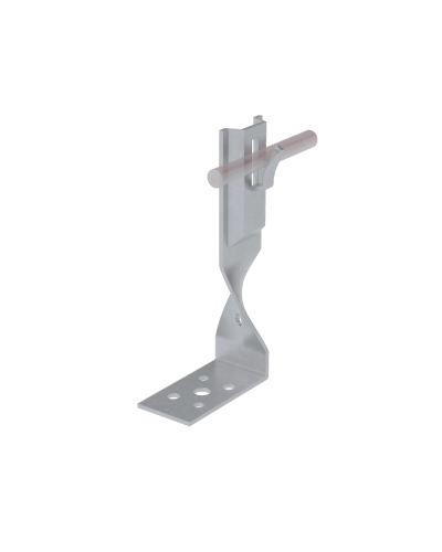 Угловой держатель зажимной скрученный для прутка Ø 5-8 мм H70 мм КМ-Профиль (UDZS-H70-D5-8) в Нефтеюганске Монтажные материалы Pintop.ru