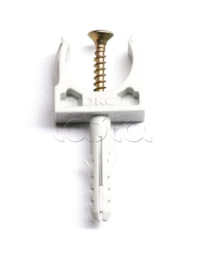 Держатель с защелкой и дюбелем, д.20 мм DKC 51320 в Нефтеюганске Держатели, клипсы, скобы Pintop.ru