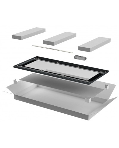 ITK LINEA E Дверь стеклянная 600мм шкафа 24U чер. (LE05-24U6X-DR) в Нефтеюганске Аксессуары для стоек и шкафов Pintop.ru