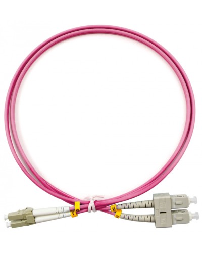 Шнур оптический duplex LC-SC 50/125 mm OM4 1м LSZH Cabeus FOP-50-OM4-LC-SC-1m в Нефтеюганске Патч-корды оптические Pintop.ru