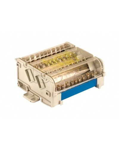 Блок распределительный на DIN рейку 4р 125А, 11х6мм 2х7,5мм 2x9мм. DKC BD125154 в Нефтеюганске Аксессуары для стоек и шкафов Pintop.ru