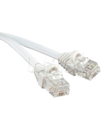 Патч-корд 6p4c телефонный, 10 м, белый Cabeus PC-TEL-RJ12-10m в Нефтеюганске Патчкорды (медные) Pintop.ru