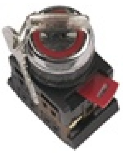 Переключатель AKS-22 с ключом на 2 фиксир.положения I-O 1з+1р черный IEK BSW10-AKS-2-K02 в Нефтеюганске Аксессуары для стоек и шкафов Pintop.ru