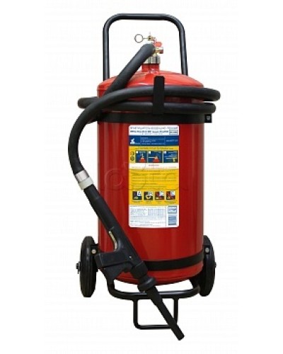 Огнетушитель ПОЖТЕХНИКА ОВП-40(з) МИГ летний (ФторПАВ) на съемн.тележке с перекр. стволом (баллон 50 л, ОТВ 40 л) в Нефтеюганске Огнетушители Pintop.ru
